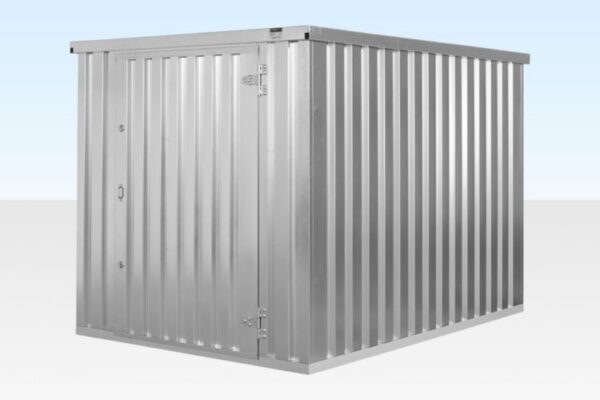 3m x 2.1m Flat Pack Storage Container – Galvanised - R-H Container Service