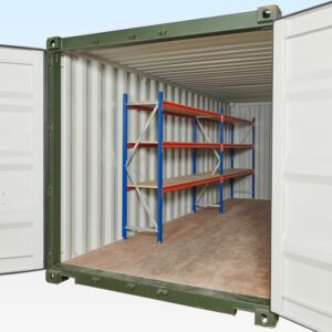 Adjustable, Heavy Duty Three Tier Container Racking (2 Bays) - R-H Container Service