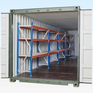 Adjustable, Heavy Duty Three Tier Container Racking (5 Bays) - R-H Container Service