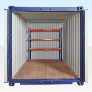 Adjustable, Heavy Duty Three Tier Racking for Rear of Container - R-H Container Service
