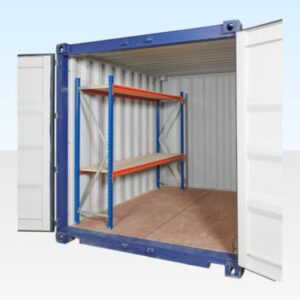 Adjustable, Heavy Duty Two Tier Container Racking (Single Bay) - R-H Container Service