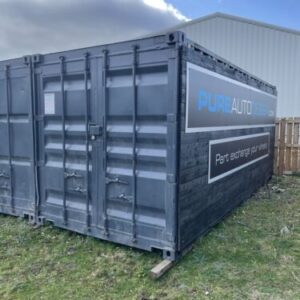 Shipping Container 20Ft Dark Grey With Black Timber Cladding - R-H Container Service